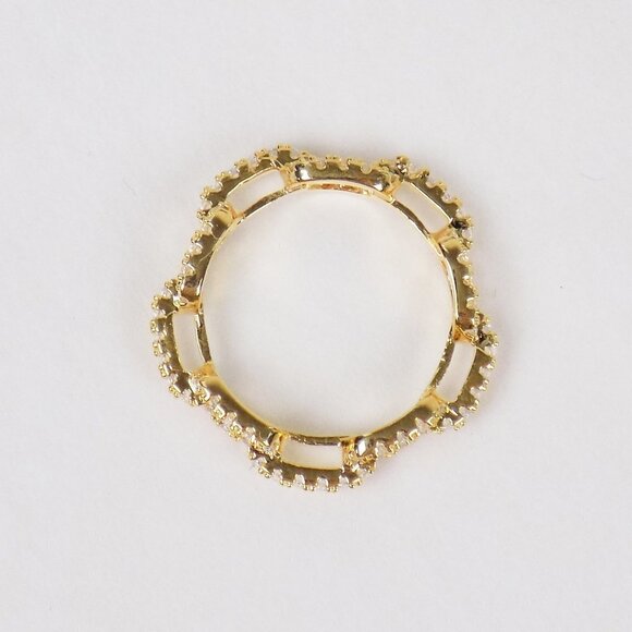 NEW in bow! pave chain link ring eternity band - Picture 5 of 6